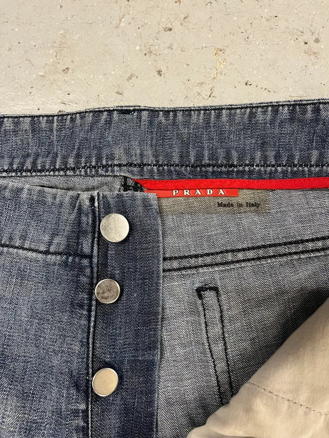 2000s Prada Blue Faded Denim Jeans (M) PStTtPo 9