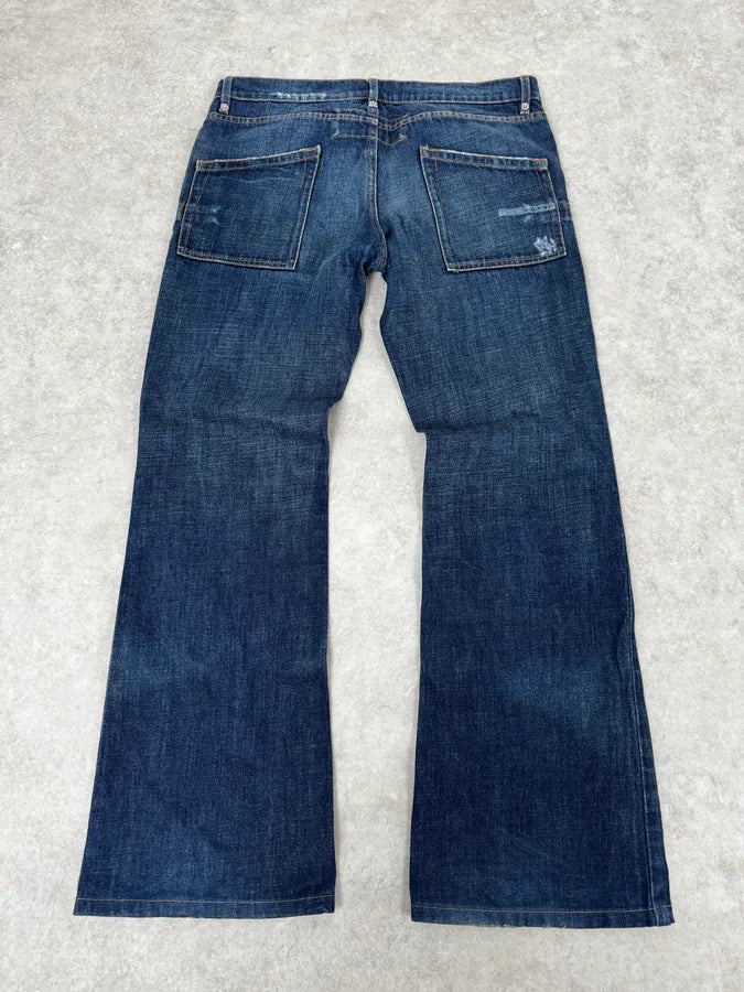 2000s Prada Blue Faded Denim Jeans gpdiTyX 4