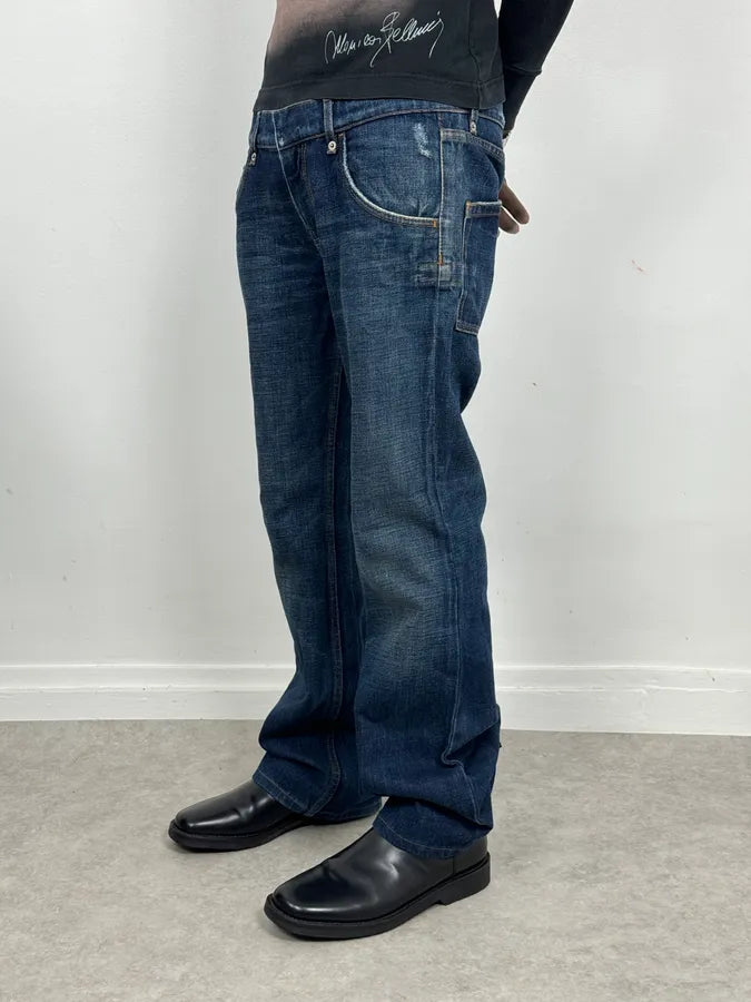 2000s Prada Blue Faded Denim Jeans gpdiTyX 2