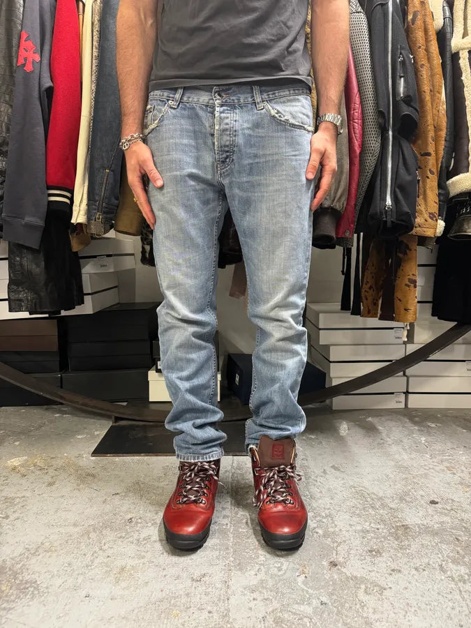 2000s Prada Blue Faded Denim Jeans xSLNrJE 1