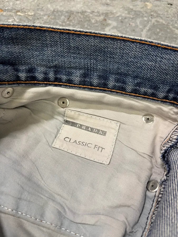 2000s Prada Blue Faded Denim Jeans xSLNrJE 10