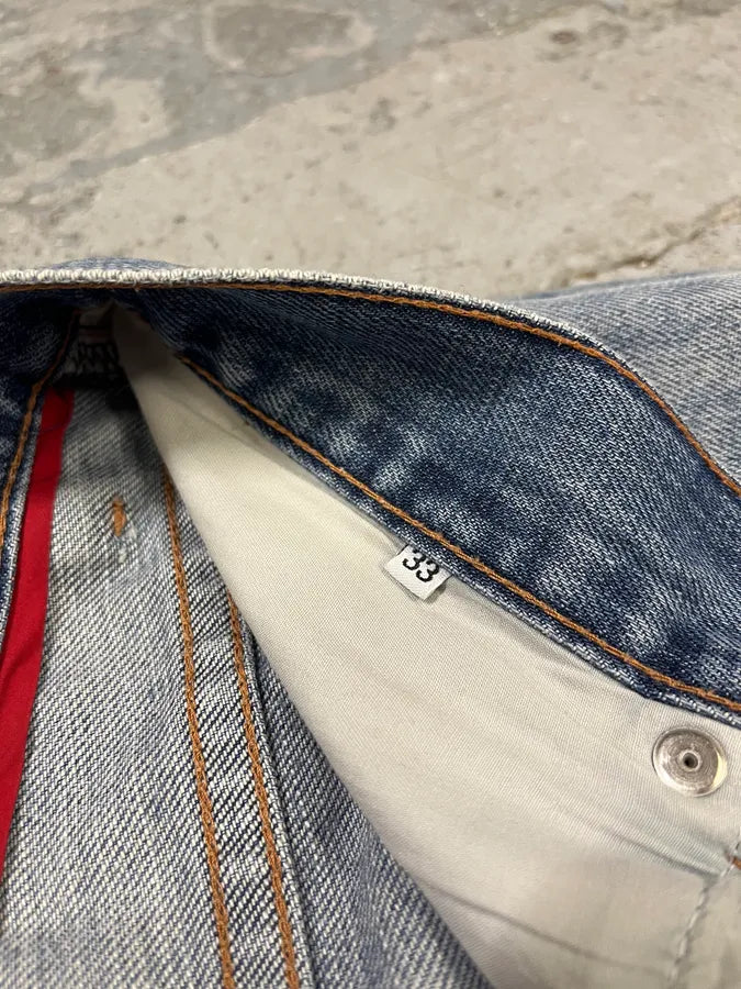 2000s Prada Blue Faded Denim Jeans xSLNrJE 11