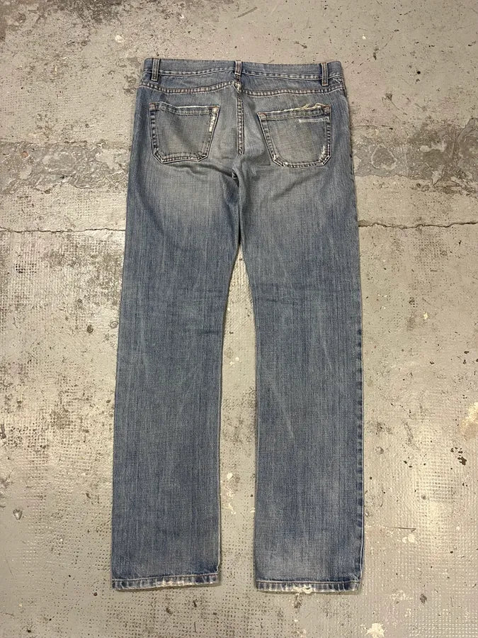 2000s Prada Blue Faded Denim Jeans xSLNrJE 3