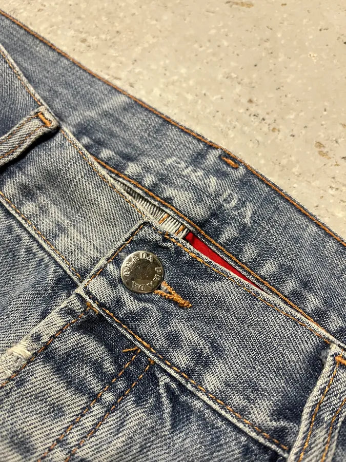2000s Prada Blue Faded Denim Jeans xSLNrJE 6