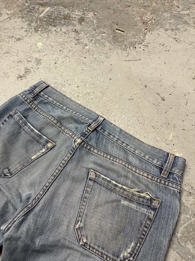 2000s Prada Blue Faded Denim Jeans xSLNrJE 7
