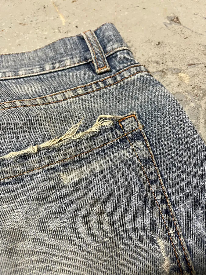 2000s Prada Blue Faded Denim Jeans xSLNrJE 8