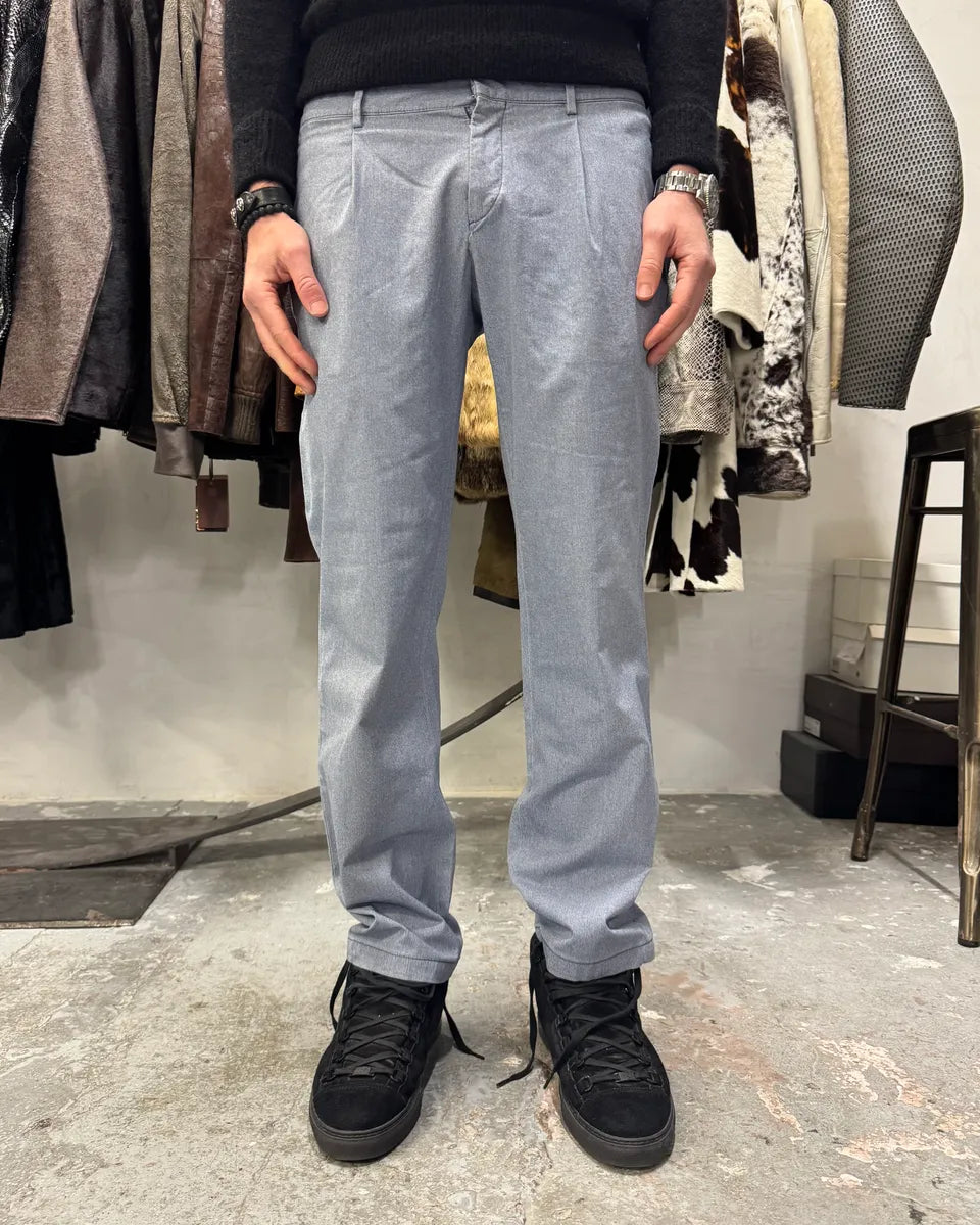 2000s Prada Blue Grey Minimalist Straight Pants (M/L) gchodJD 0