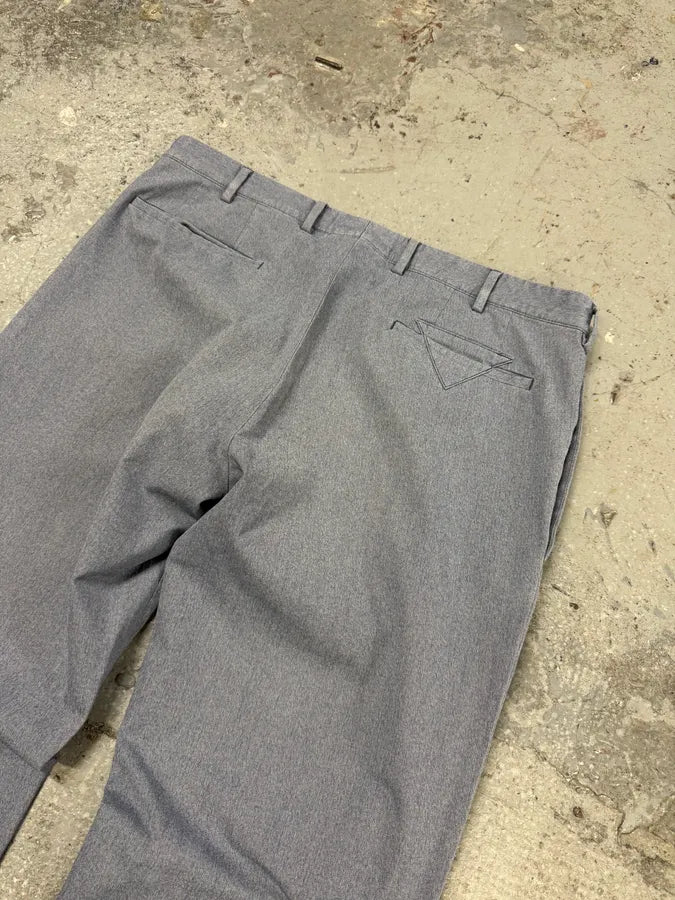 2000s Prada Blue Grey Minimalist Straight Pants (M/L) gchodJD 1