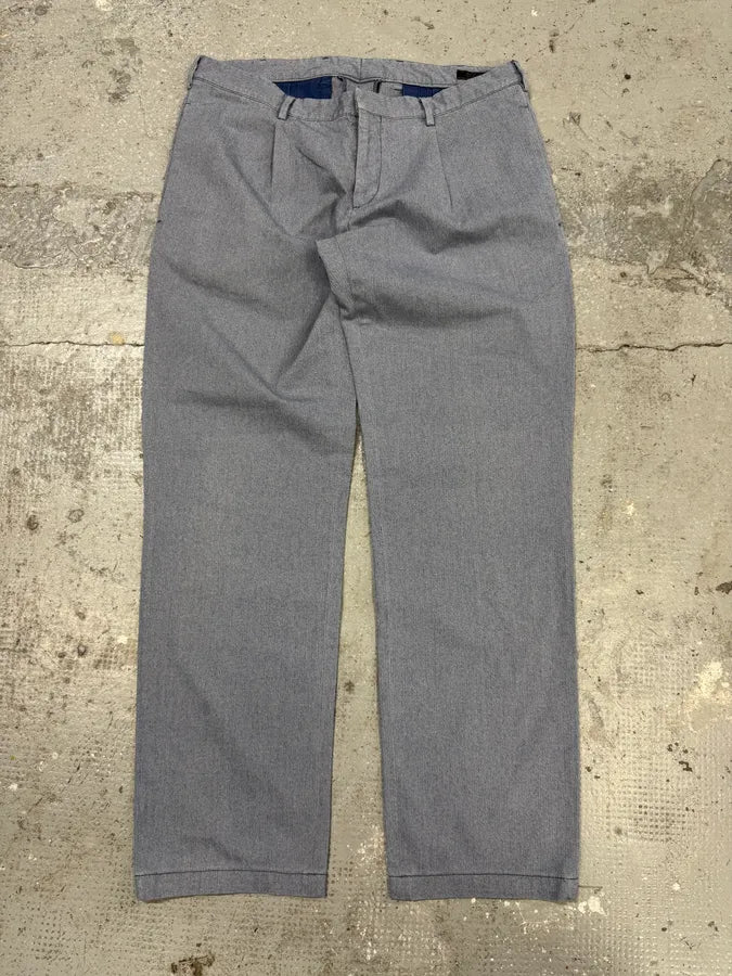 2000s Prada Blue Grey Minimalist Straight Pants (M/L) gchodJD 5