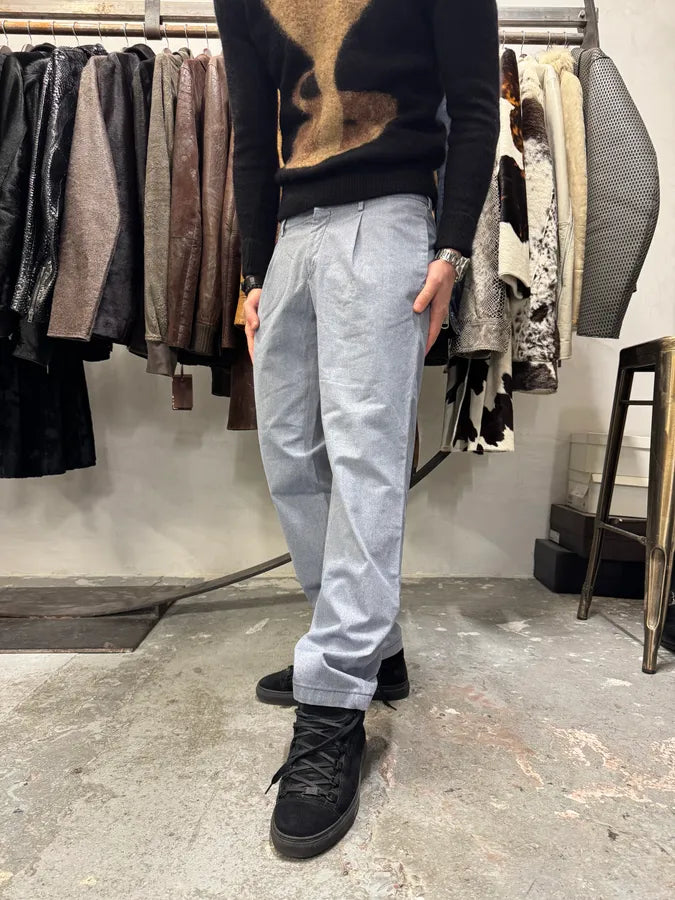 2000s Prada Blue Grey Minimalist Straight Pants (M/L) gchodJD 6
