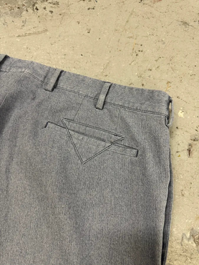 2000s Prada Blue Grey Minimalist Straight Pants (M/L) gchodJD 7