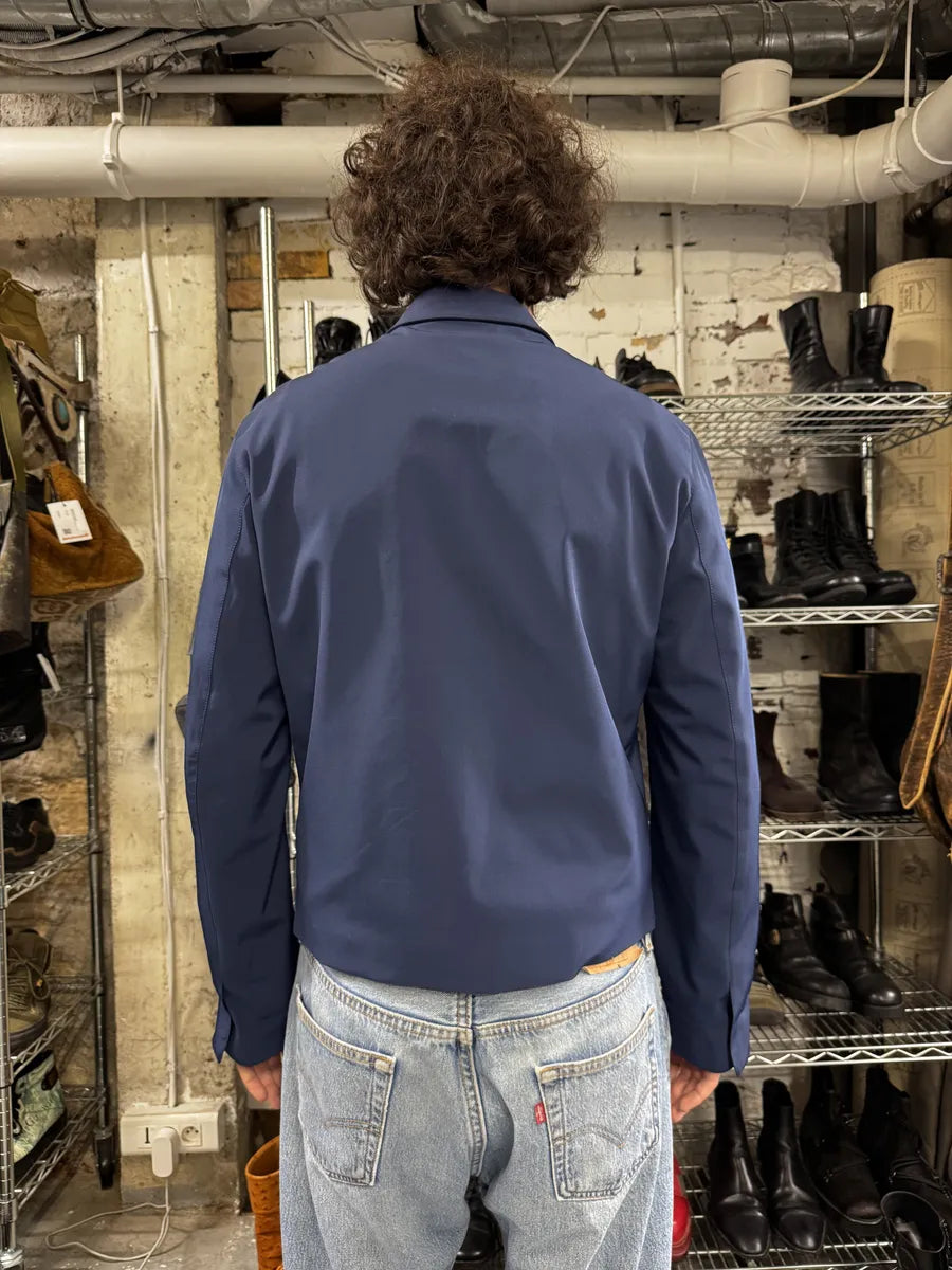 2000s Prada Blue Nylon Minimalist Zip-up Jacket BWHKCCF 1