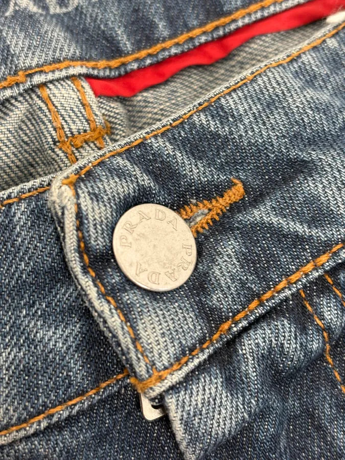 2000s Prada Blue Regular Denim Jeans bigeRHU 9