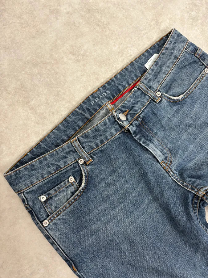 2000s Prada Blue Regular Denim Jeans bigeRHU 5