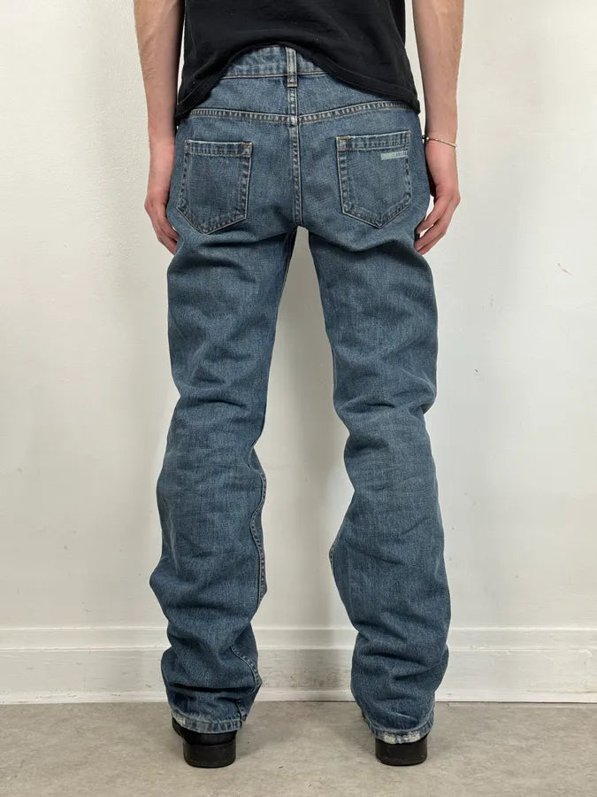 2000s Prada Blue Regular Denim Jeans bigeRHU 2