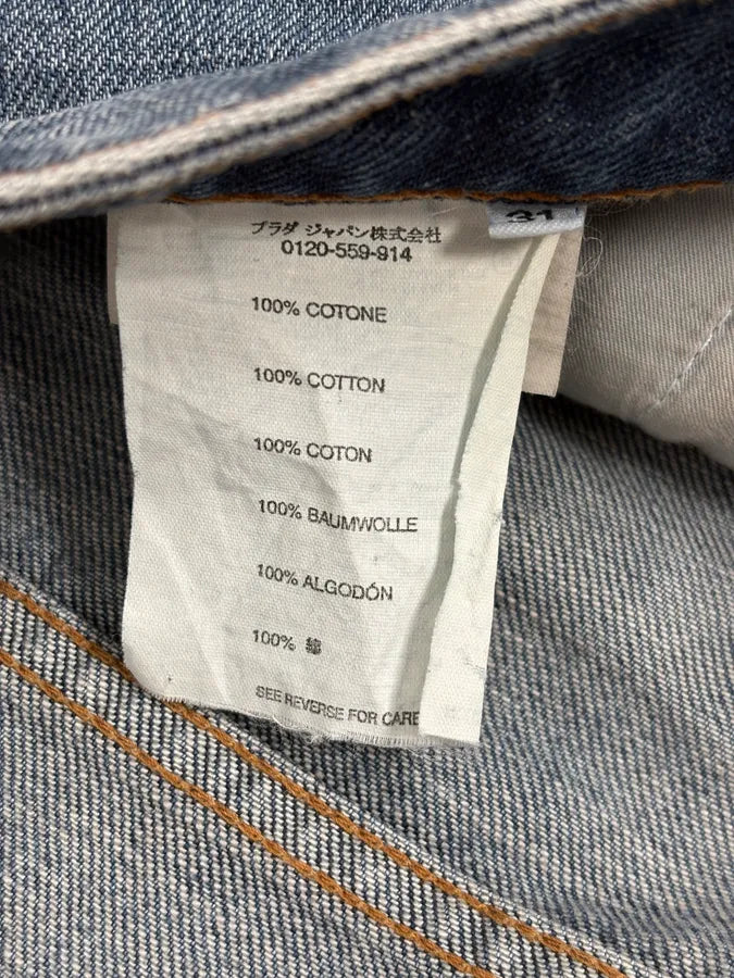 2000s Prada Blue Regular Denim Jeans bigeRHU 13