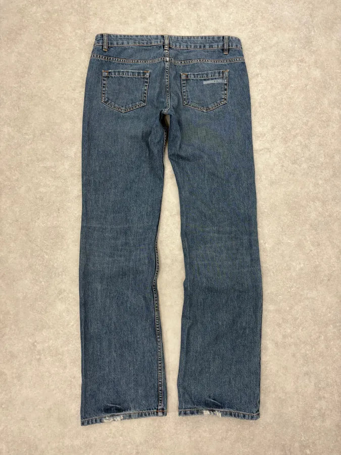 2000s Prada Blue Regular Denim Jeans bigeRHU 6