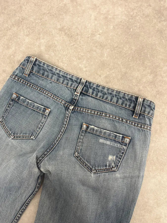 2000s Prada Blue Regular Faded Denim Jeans mFmadXS 7