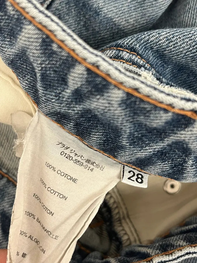 2000s Prada Blue Regular Faded Denim Jeans mFmadXS 10