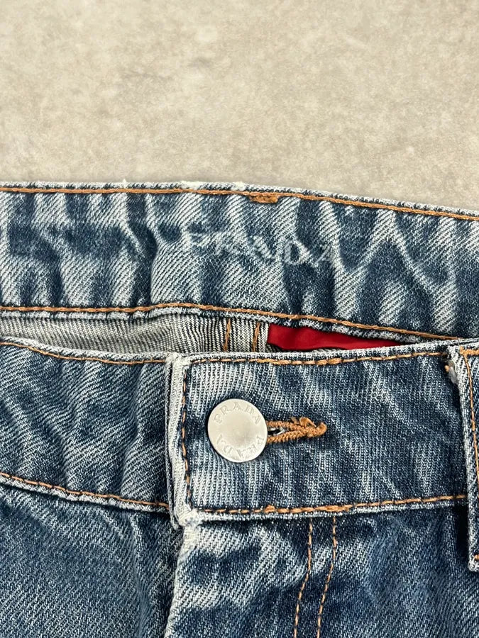 2000s Prada Blue Regular Faded Denim Jeans mFmadXS 9