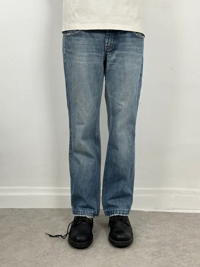 2000s Prada Blue Regular Faded Denim Jeans mFmadXS 0