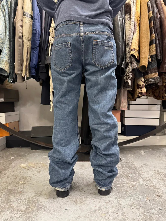 2000s Prada Blue Straight Denim Jeans eznFSCX 3