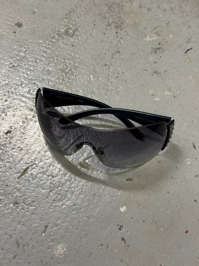 2000s Prada Blue Studded Sunglasses myoDhJk 0