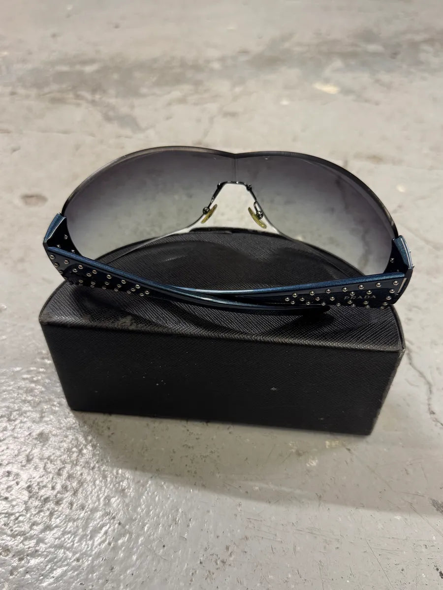 2000s Prada Blue Studded Sunglasses myoDhJk 4