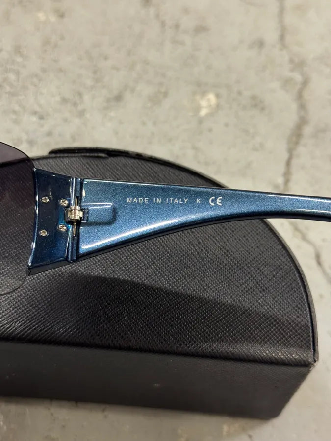 2000s Prada Blue Studded Sunglasses myoDhJk 6