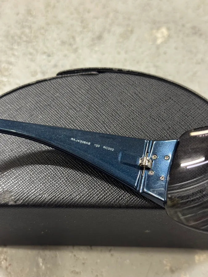 2000s Prada Blue Studded Sunglasses myoDhJk 7