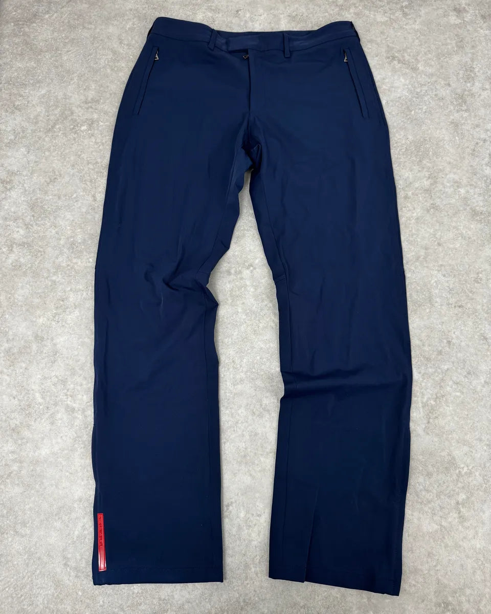 2000s Prada Blue Technical Nylon Pants rGvQfFp 0