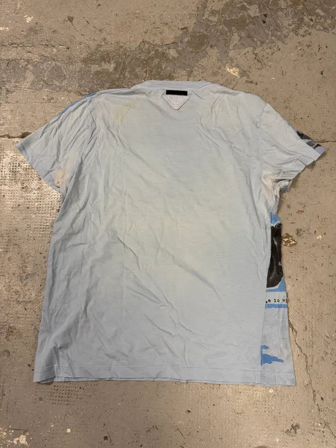 2000s Prada Blue Truck Contemporary T-Shirt (M) WVBaABq 8