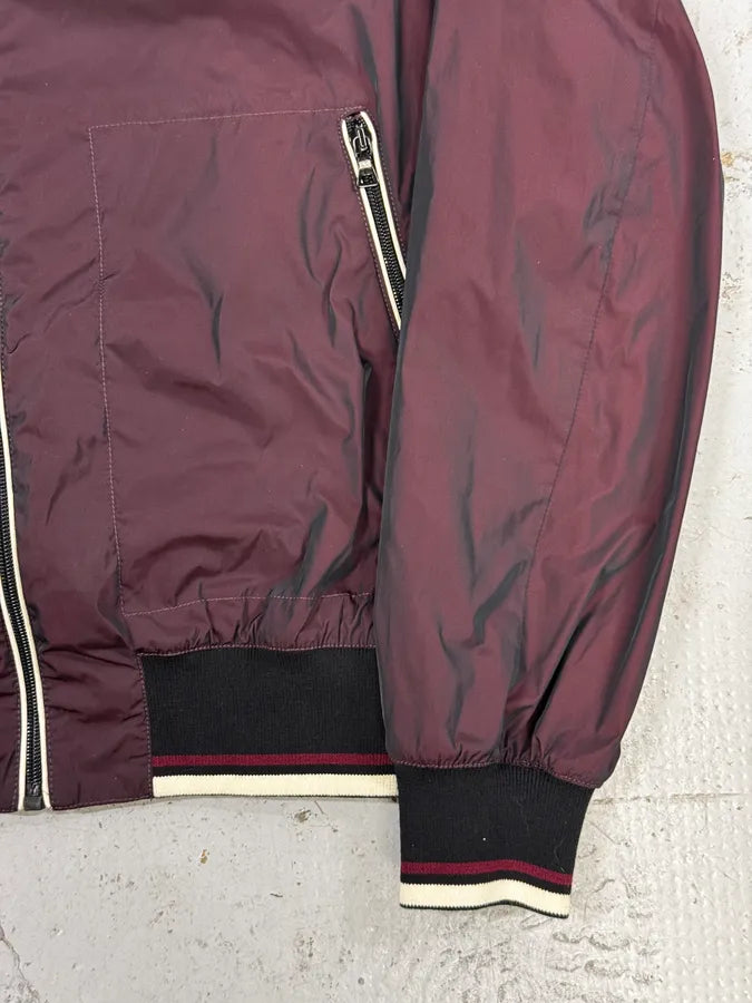 2010s Prada Bordeaux Nylon Bomber Jacket haurKVn 8