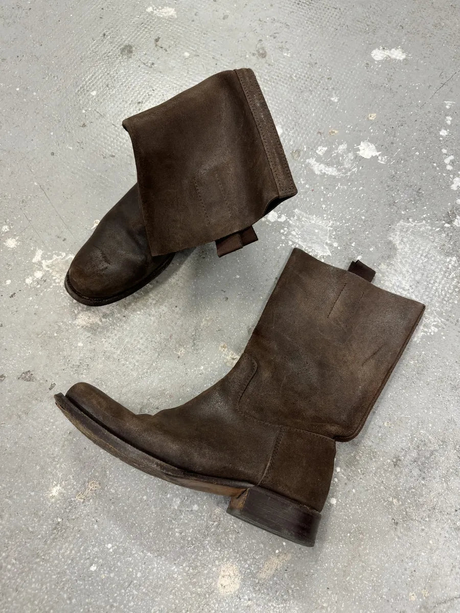 2000s Prada Brown Archive Leather Ankle Boots (42eu/us8.5) 1