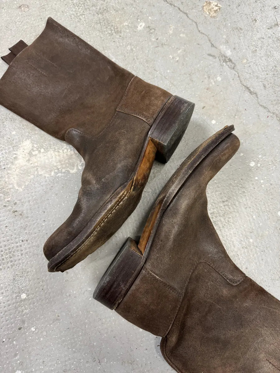 2000s Prada Brown Archive Leather Ankle Boots (42eu/us8.5) 3