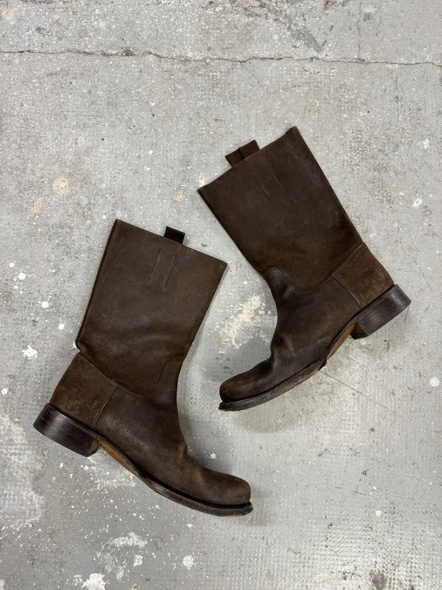 2000s Prada Brown Archive Leather Ankle Boots (42eu/us8.5) 4