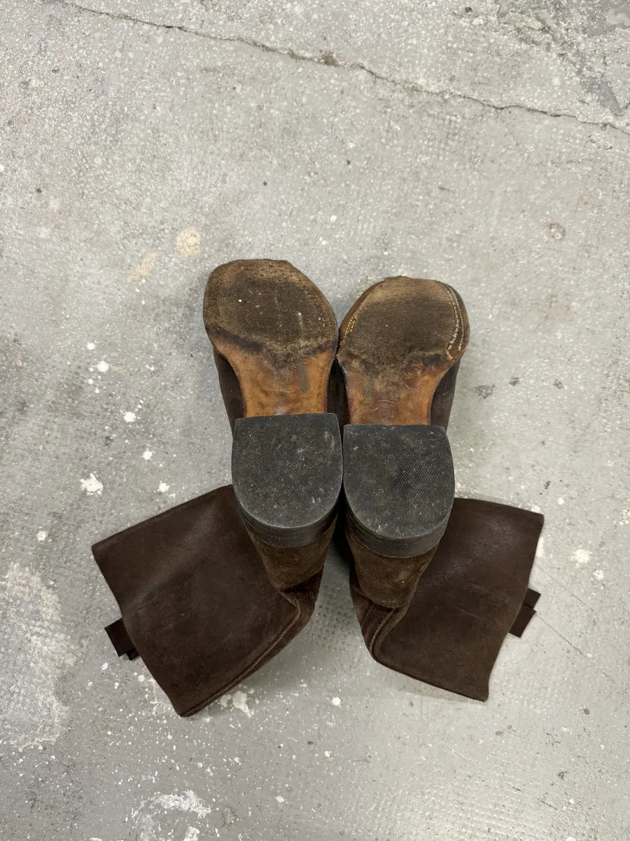 2000s Prada Brown Archive Leather Ankle Boots (42eu/us8.5) 5