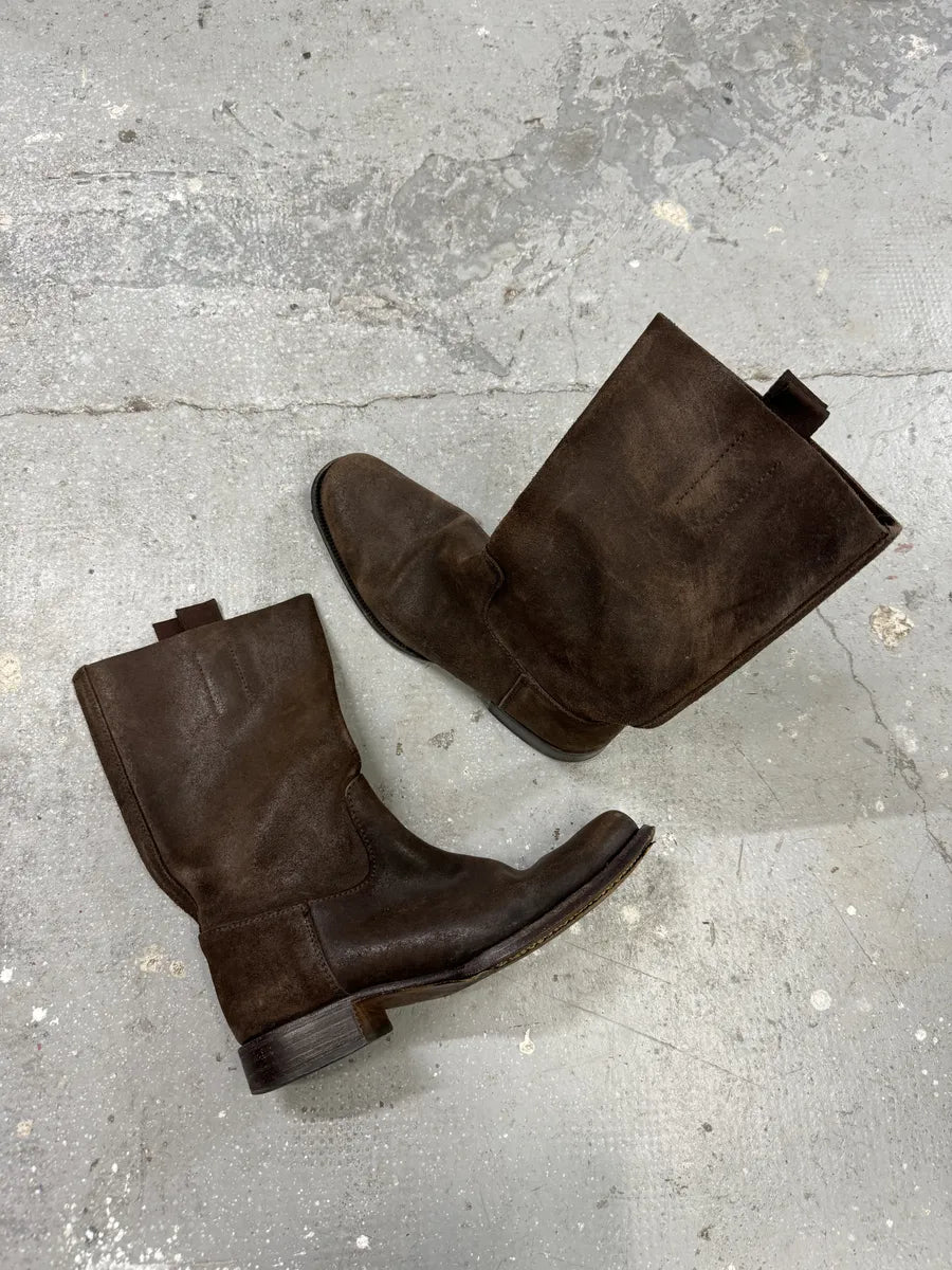 2000s Prada Brown Archive Leather Ankle Boots (42eu/us8.5) 7