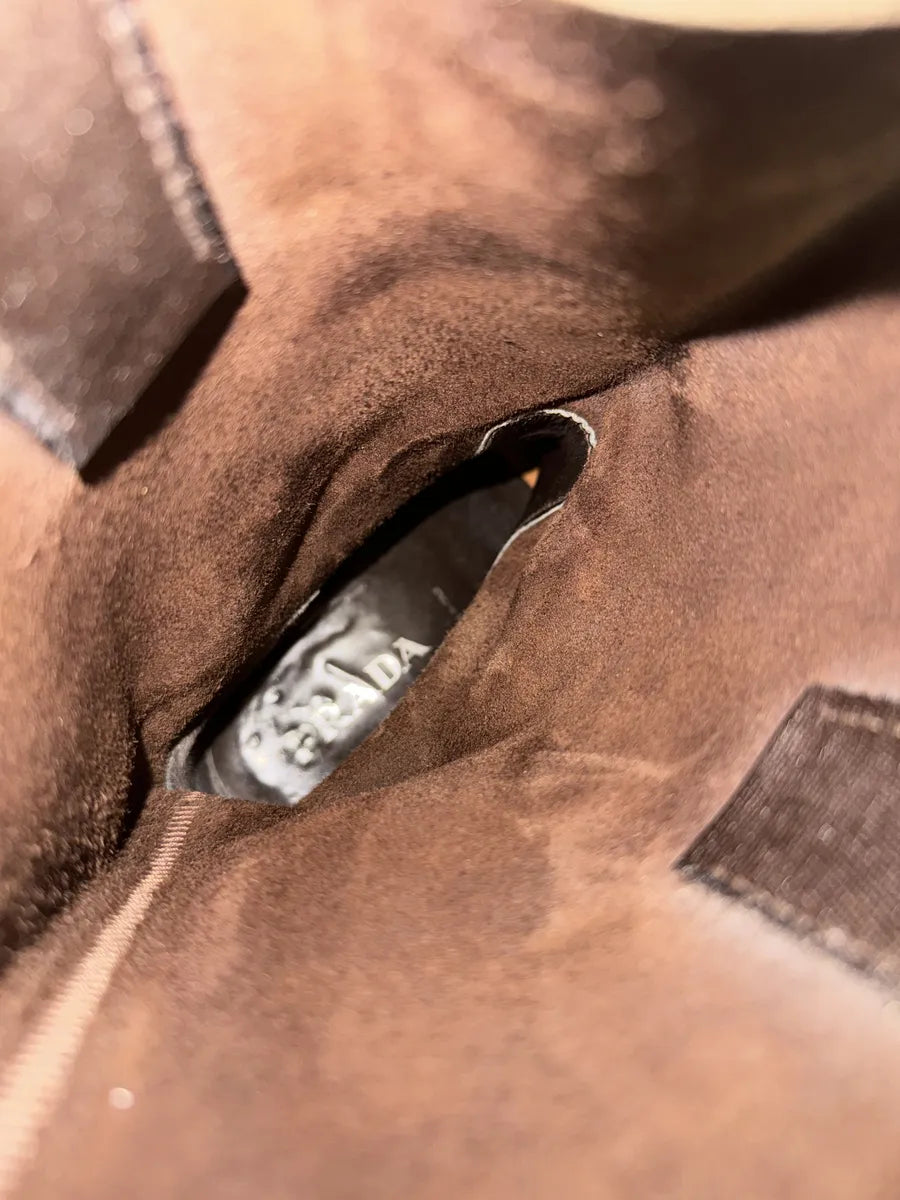 2000s Prada Brown Archive Leather Ankle Boots (42eu/us8.5) 8