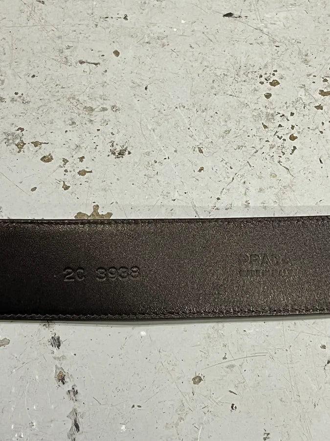 2000s Prada Brown Boat Buckle Leather Belt ubVTraI 7