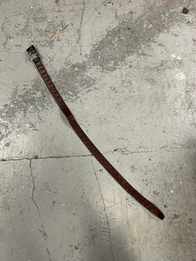 2000s Prada Brown Boat Buckle Leather Belt ubVTraI 6