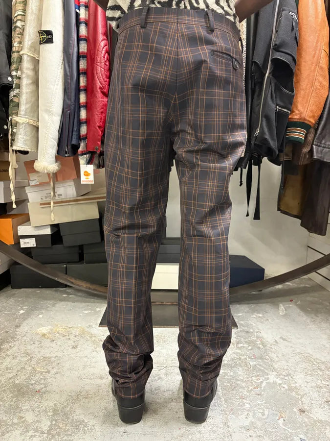 2000s Prada Brown Checkered Elegant Pants YpUAiSU 2