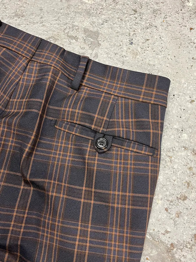 2000s Prada Brown Checkered Elegant Pants YpUAiSU 10