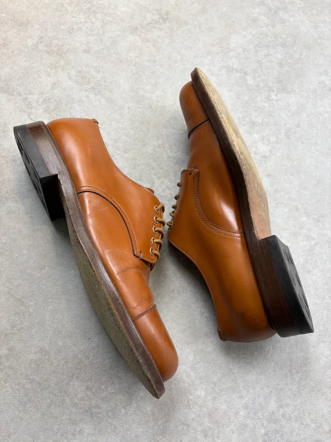2000s Prada Brown Classy Leather Derbys XnzVgxt 5