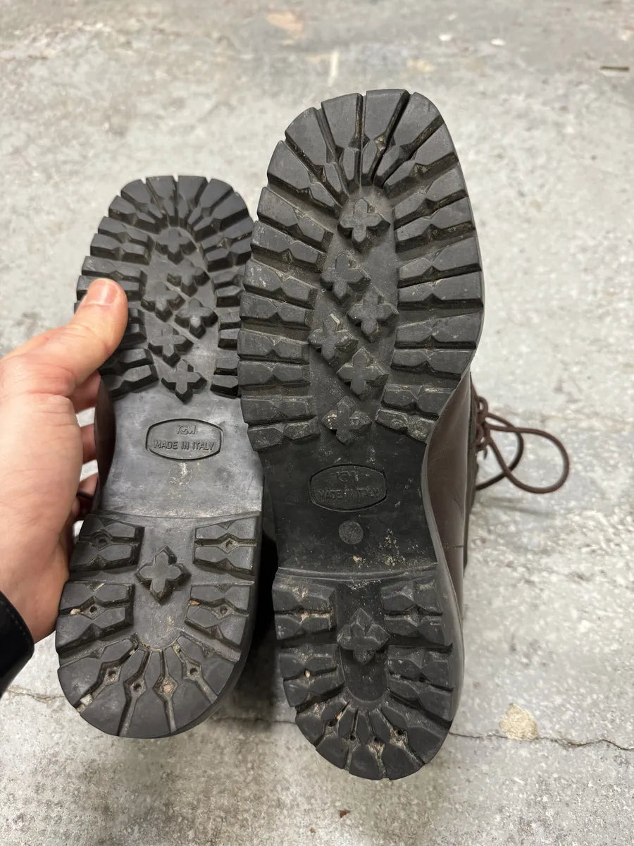 2000s Prada Brown Hybrid Leather Boots (38eu/us5.5) 7