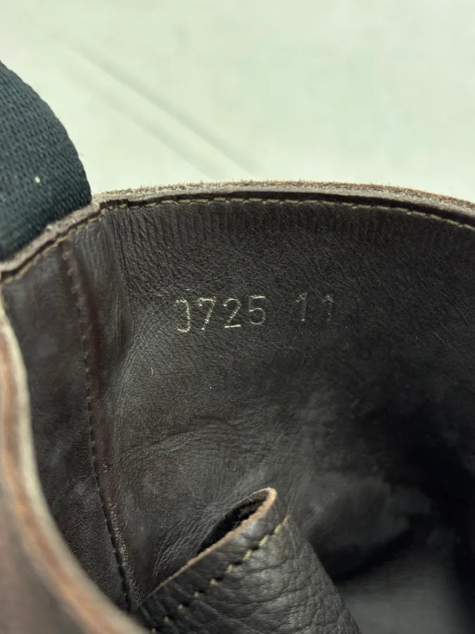 2000s Prada Brown Leather Ankle Boots itGILHj 8