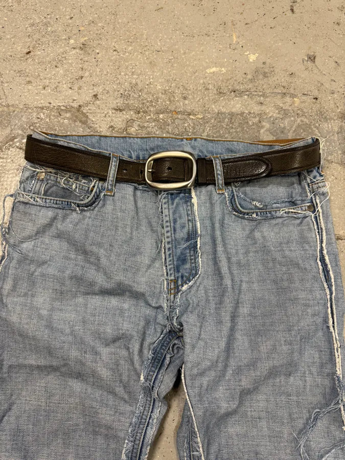 2000s Prada Brown Leather Belt XoGpZNW 4