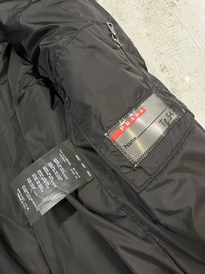 2000s Prada Brown Leather Bomber Jacket ZlqmkDt 8