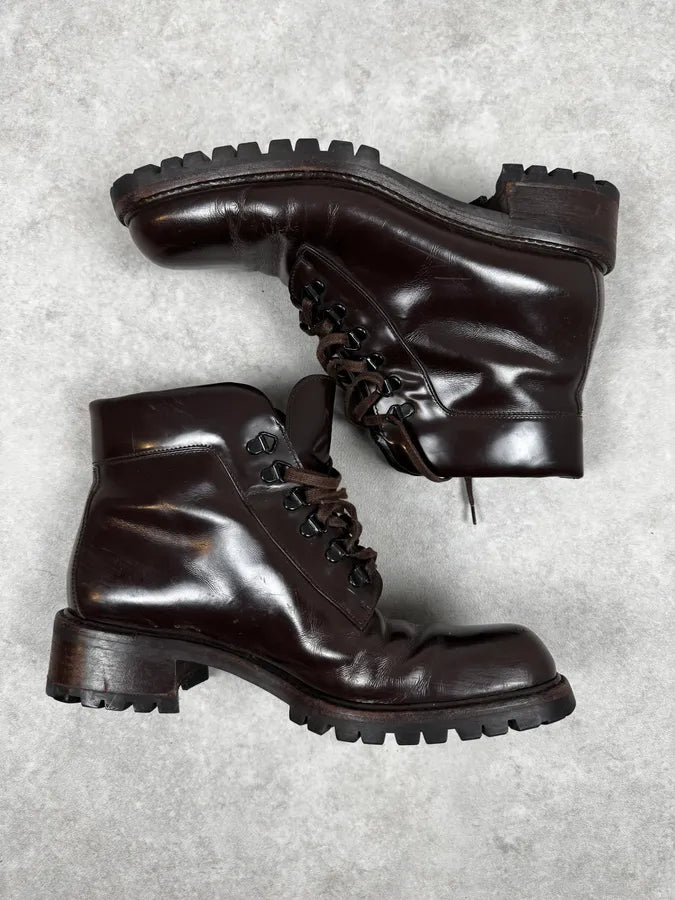 2000s Prada Brown Leather Boots SKUbgYF 1