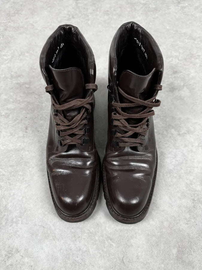 2000s Prada Brown Leather Boots SKUbgYF 2
